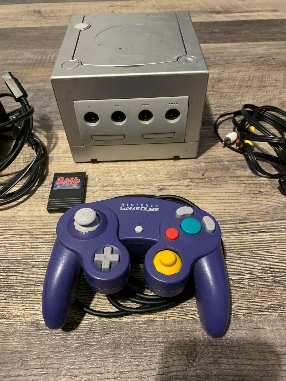 Nintendo Silver GameCube Console Machine Complete W Controller Cords