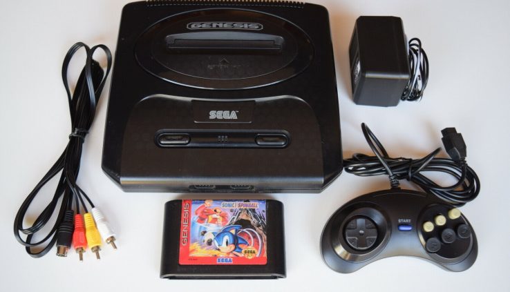 Sega Genesis Sonic Spinball Bundle Console Video Sport System Total