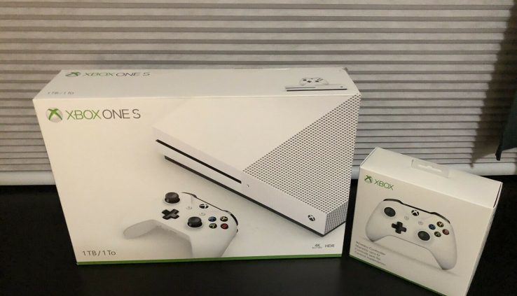 Microsoft Xbox One S 1TB Console – White w/ Extra Controller