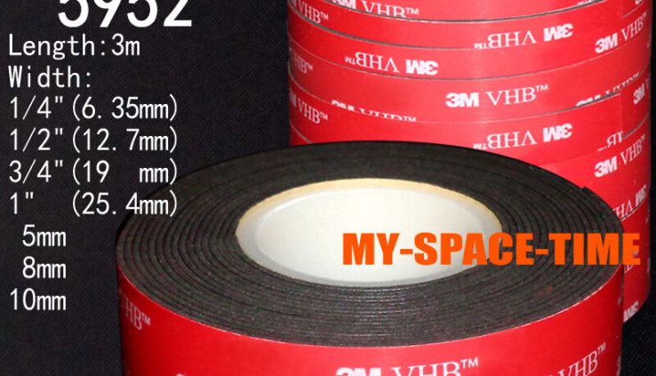 3M VHB #5952 Double-sided Acrylic Foam Adhesive Tape Automobile 3 Meters Long
