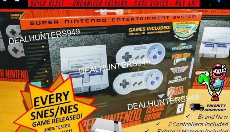 NEW! SNES 1580+ Games (Whole NES & SNES) Modded Mini Traditional Colossal Nintendo
