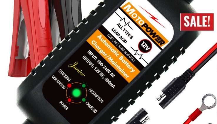 Automatic Battery Charger Motorbike Poke with the fade Trickle Relaxed Maintainer 12V 800mA