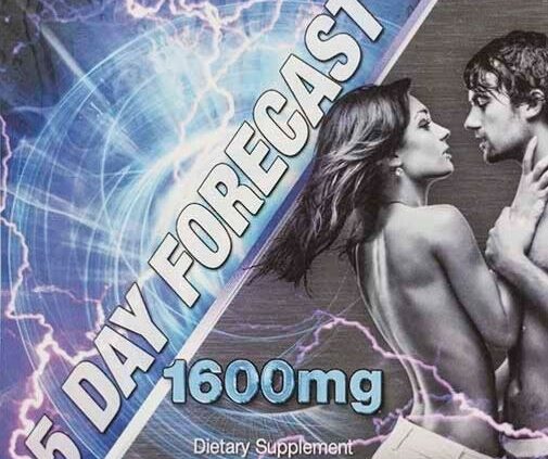 5 Day Forecast 1600mg Capsule Male Sexual Enhancement Complement Official (1 Capsule)