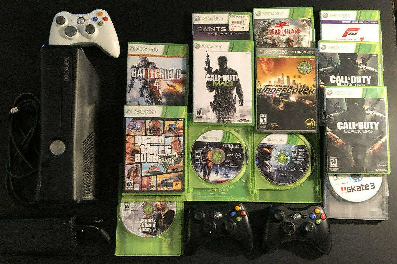 Microsoft Xbox 360 S BIG BUNDLE! - MODEL1439 250GB Exhausting Pressure ...