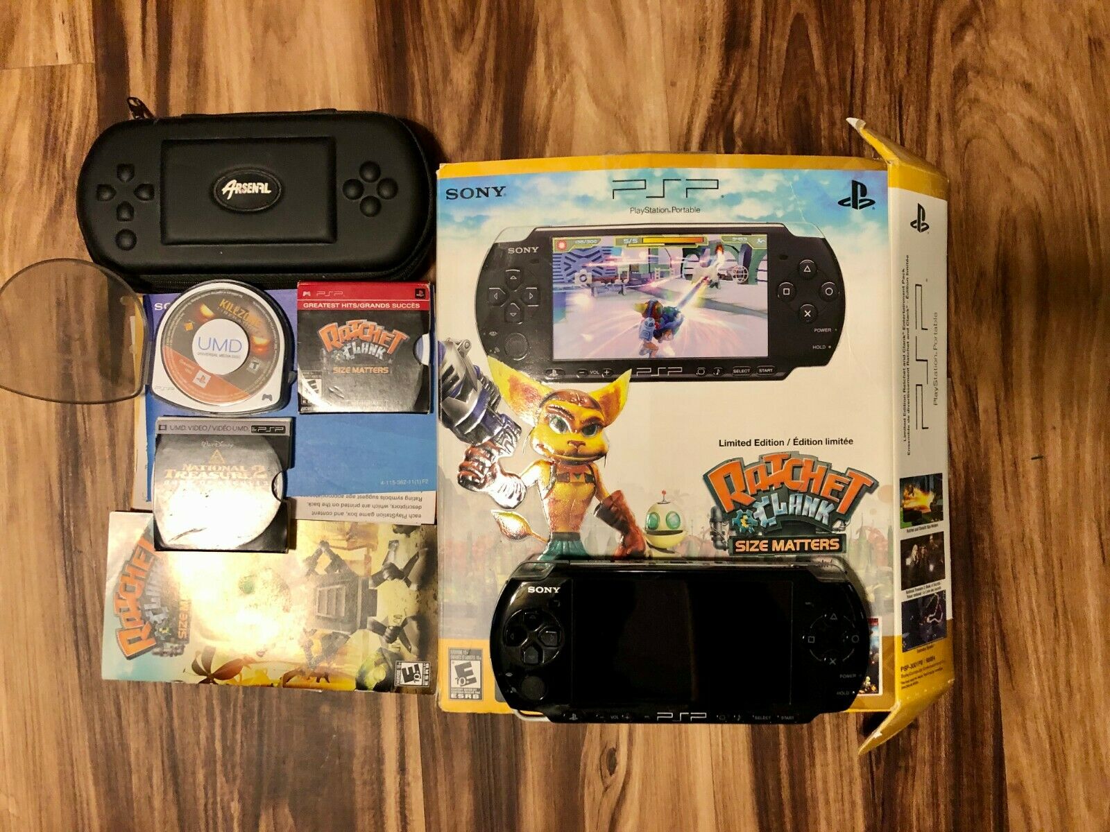Sony PSP 3000 Ratchet & Clank Cramped Edition Bundle No A/C Adaptor