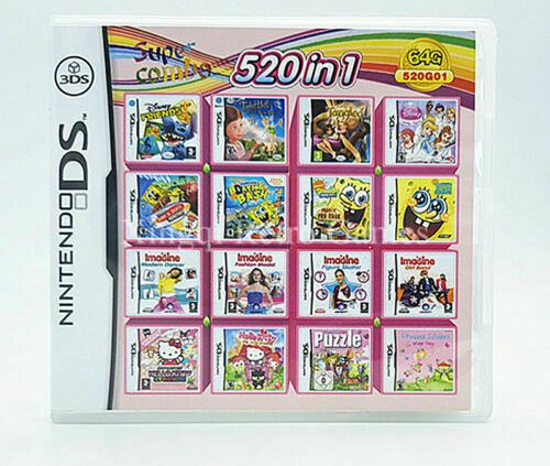 520 in 1 Video games Game Cartridge Multicart For Nintendo DS NDS NDSL NDSi 2DS 3DS