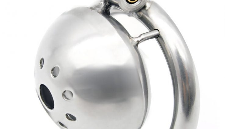 HOT ! USA SHIP ! New lock 304 stainless metallic little Cage Chastity Instrument A269