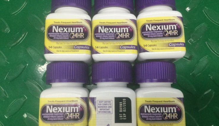 (2) Nexium 24HR 42 Capsules (total 84) Treats Frequent Heartburn EXP DATE 02/20