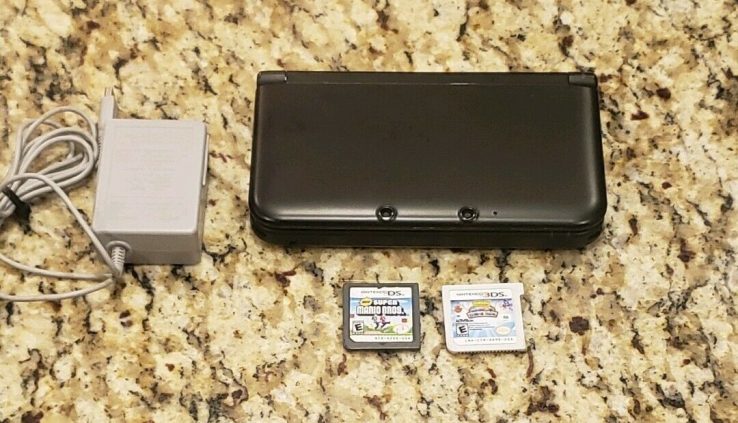 Nintendo Novel 3DS XL 4GB Handheld System – Dusky with video games examined