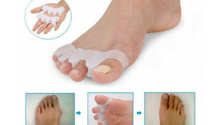 2pcs Silicone Gel Bunion Toe Corrector Orthotics Straightener Separator Effort USA