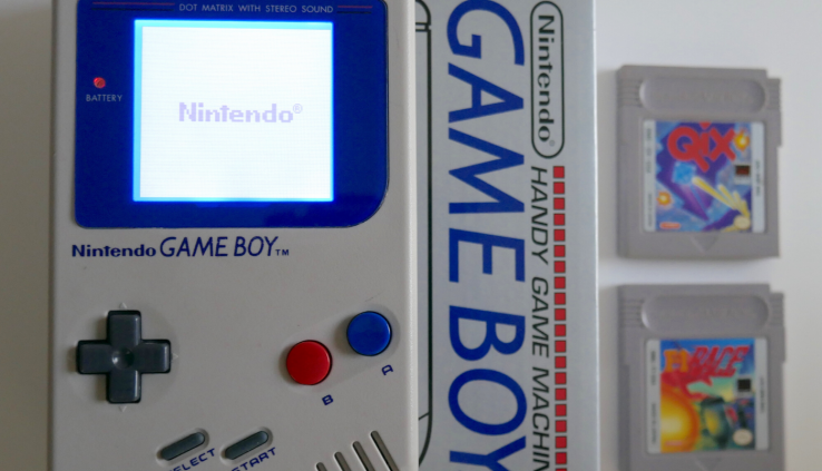 Fashioned Nintendo GameBoy DMG-01 w Backlight Bivert Mod & 2 GB Video games