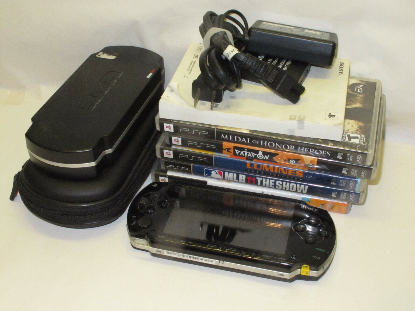 Sony PSP 1001 Bundle, Personalized Firmware Preinstalled, 8 Games