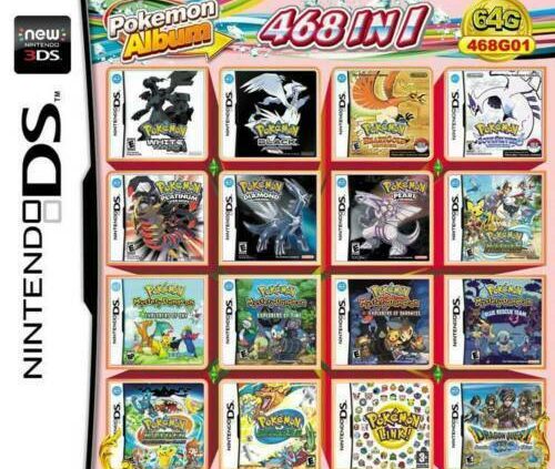 468 in 1 Game Games Cartridge Multicart For Nintendo DS NDS NDSL NDSi 2DS 3DS US