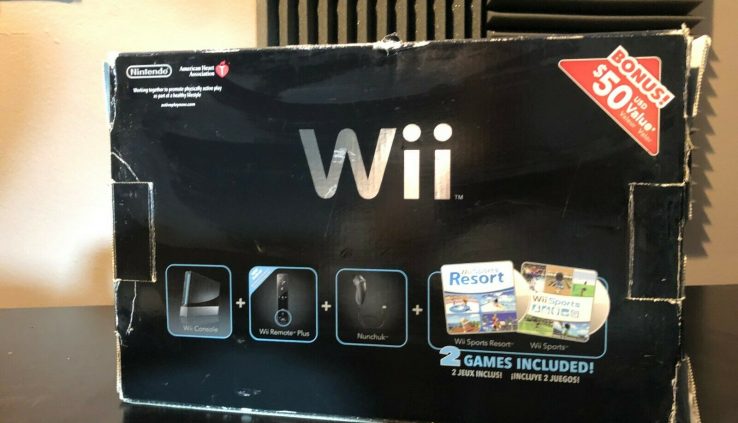 Nintendo Wii Gloomy Console RVL-001 Bundle OEM Vitality & AV