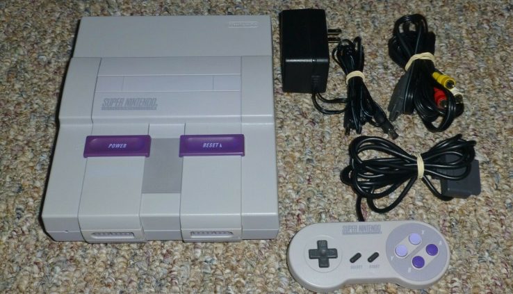 OEM Right Nintendo SNES Console with Controller and Cables