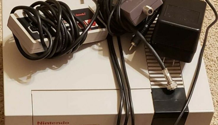 Fashioned Nintendo NES System Console With Wires, 1 Controller & Mario Combo Game