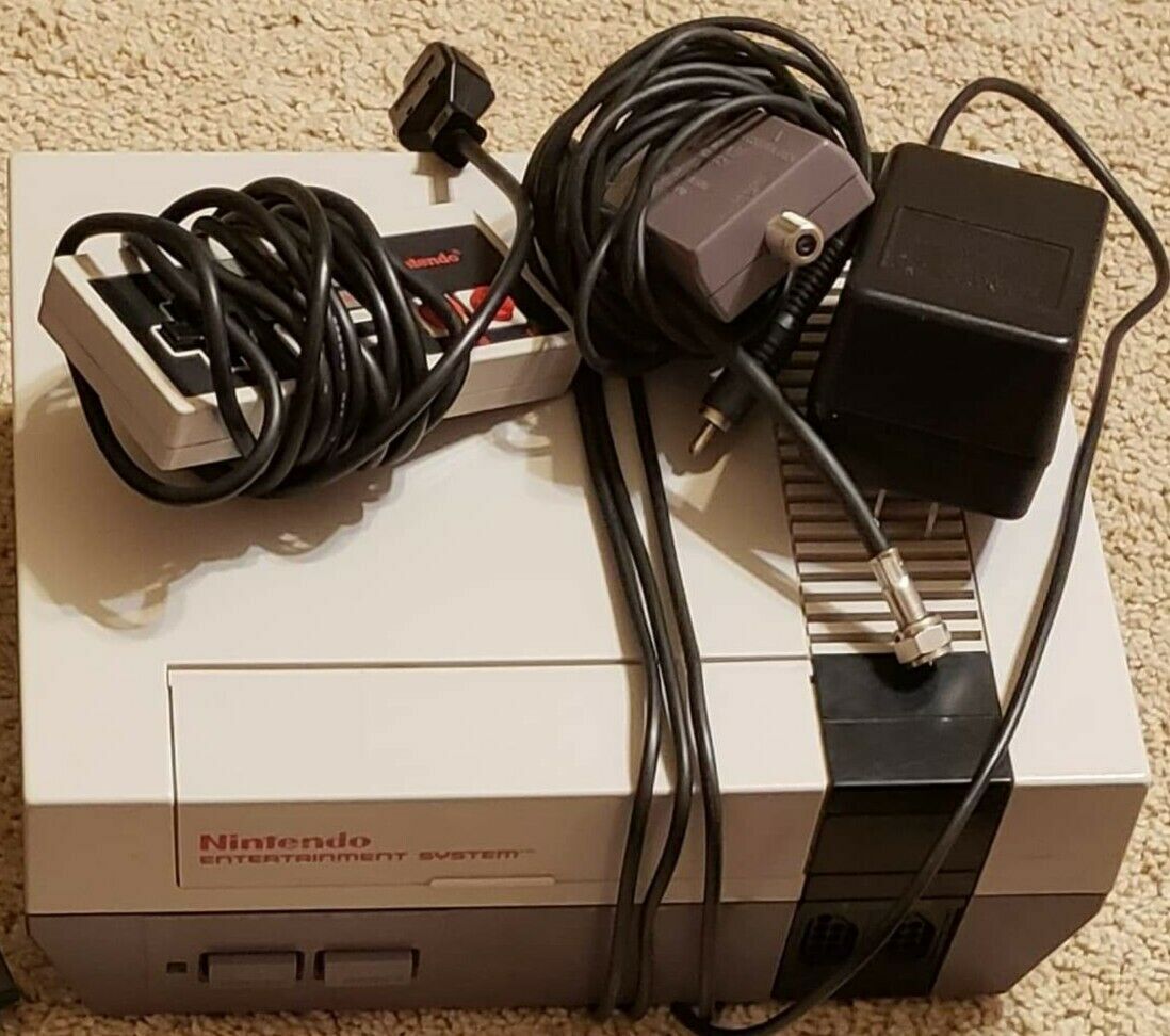 Fashioned Nintendo NES System Console With Wires, 1 Controller & Mario ...