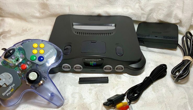 Nintendo 64 N64 Console Bundle W NEW CONNECTOR PIN INCLUDED, UNTESTED