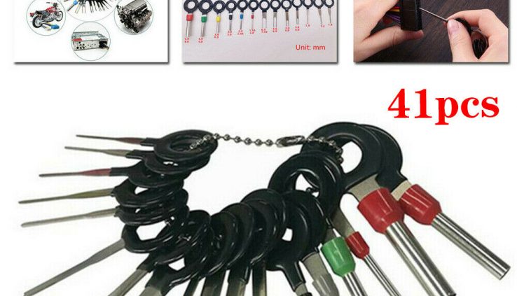 41PC Wire Terminal Removal Instrument Car Electrical Wiring Crimp Connector Pin Kit US
