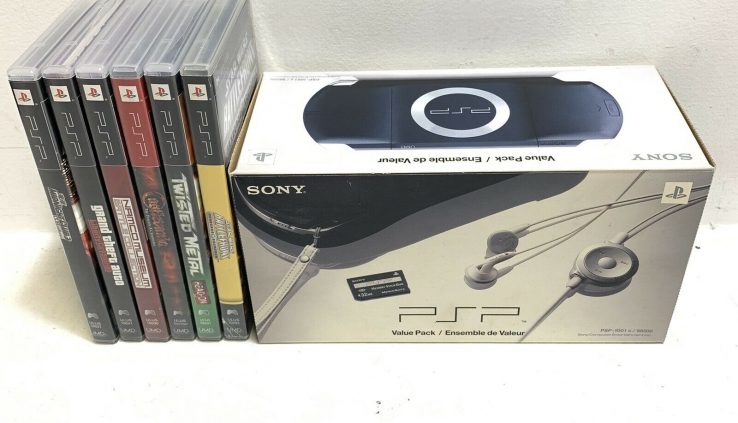 Sony PSP PsPortable Dim 1001K Launch System In Field 6 Game Bundle
