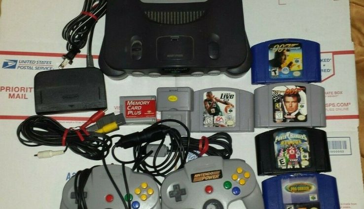 Nintendo 64 N64 Scheme Console 2 Controllers Reminiscence Hyper 5 Games Cords.Effective!