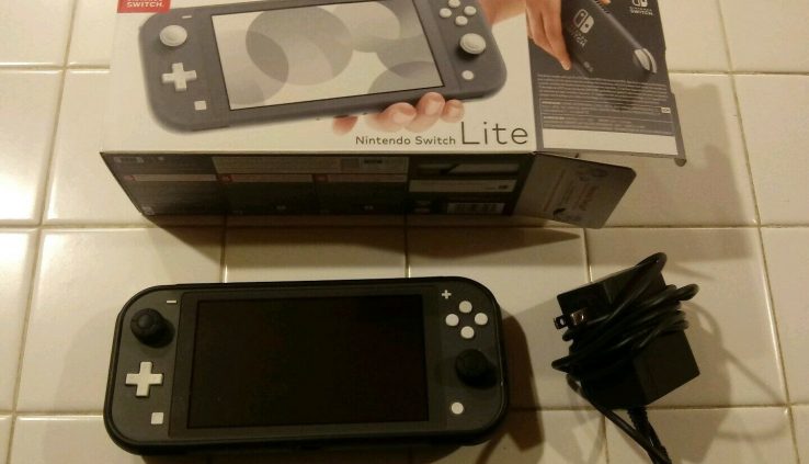 Nintendo Switch Lite Console Gray with 64gb microSD and Grip Case