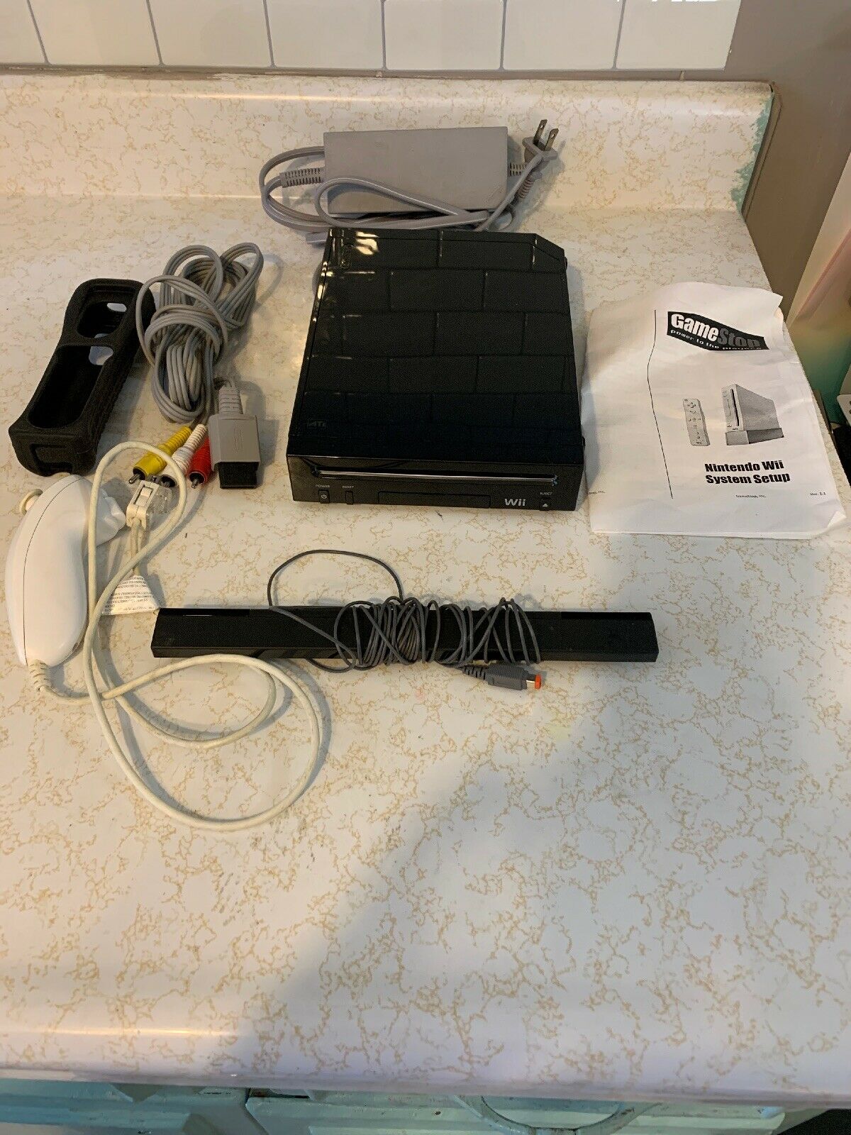 Nintendo Wii Black Console With Cords & Sensor Bar RVL-101 - iCommerce