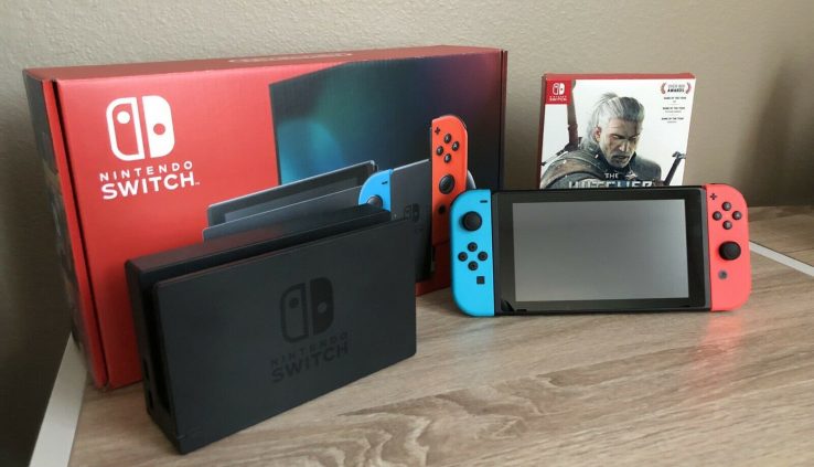 Nintendo Swap Neon Red and Neon Blue Pleasure-Con Console (Witcher 3 Included)
