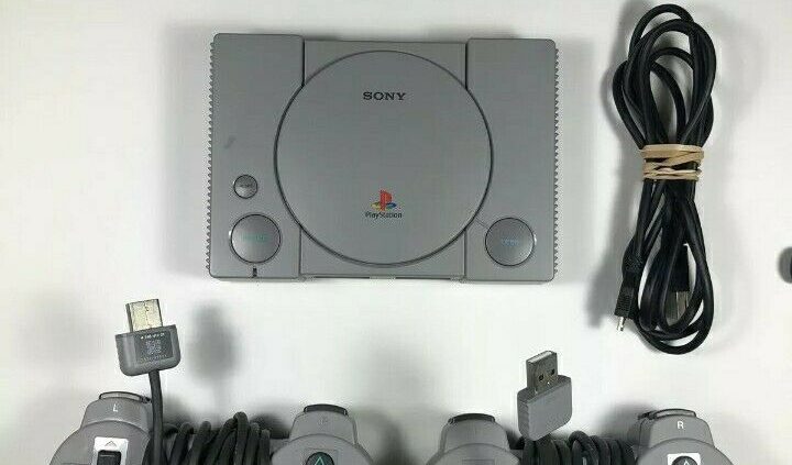 PlayStation 1 Basic Mini Console PS1 PS One with 2 Controllers