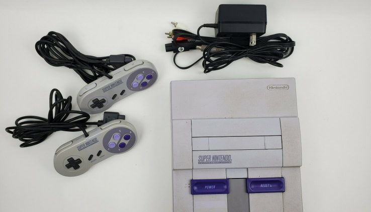 Tremendous Nintendo SNES System Console With 2 Controllers