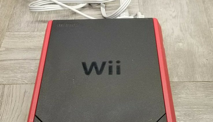 Nintendo wii mini Crimson *Console Easiest* TESTED WORKING RVL-201 8GB