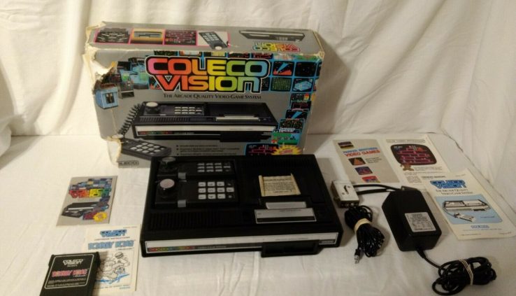 Working ColecoVision Entire Console, Energy Cords & Controllers,  Donkey Kong