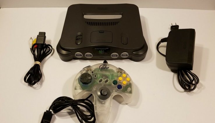 Customary Nintendo 64 N64 Machine With Controller and All Hookups Examined Free Ship