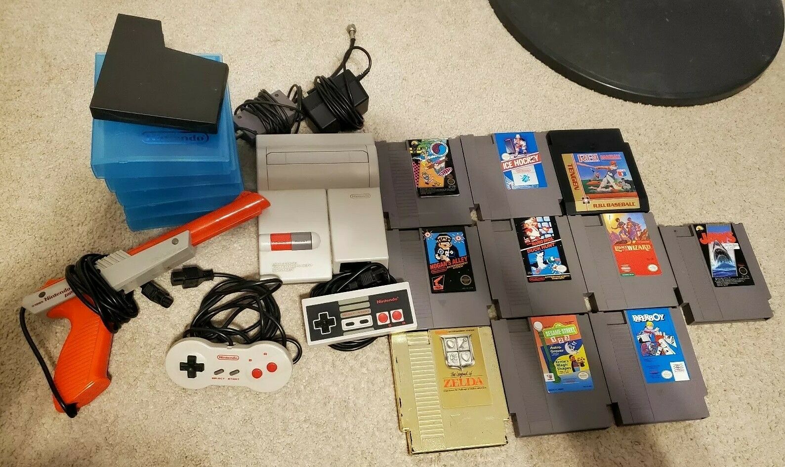 Genuine Nintendo NES Top Loader Bundle w/ 10 Video games & Dogbone ...