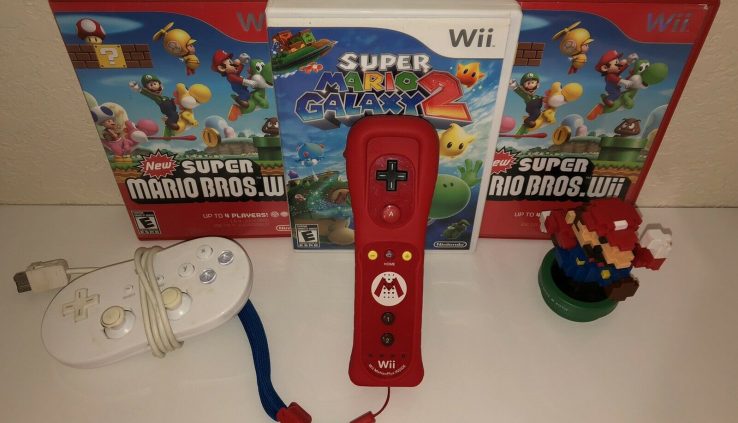 Nintendo Wii Mario Video games & Accessories Particular Version Bundle!