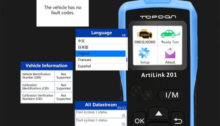 Car Scanner Code Reader OBD2 EOBD Scan Scheme Automobile Diagnostic OBDII Topdon