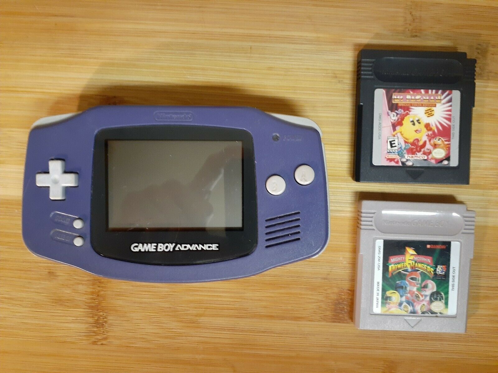 Nintendo Gameboy Near Indigo Crimson AGB001 Tested & Working + 2 Games