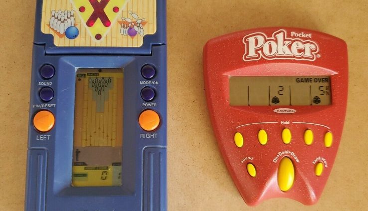 Toddle Handheld Consoles pocket poker Radica 2002 and tournament bowling examined