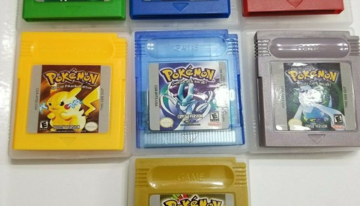 Pokemon Red Blue Yellow Silver Gold Crystal for Game Boy Colour SHIPPING FROM USA
