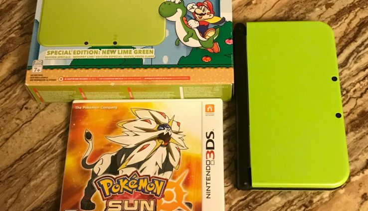 Lime Inexperienced 3DS XL: Graceful Mario World Pre-Attach in and Pokemon Sun
