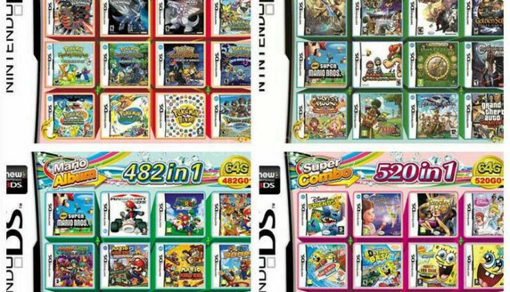 468/482/208/520 In 1 Video games Game Multi Cartridge For DS NDS NDSL NDSi 3DS 2DS XL