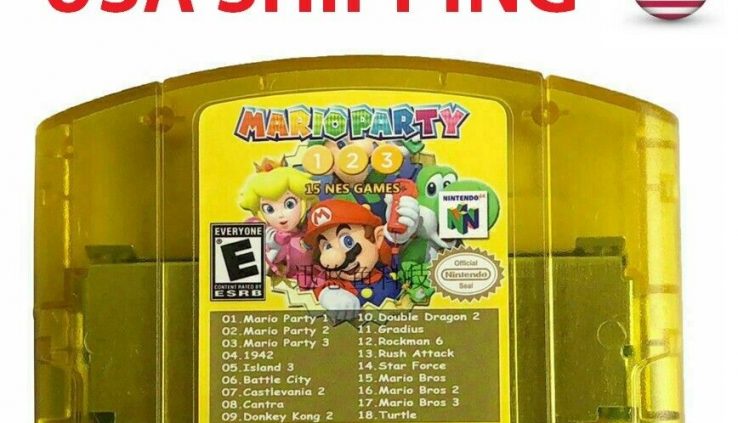 Nintendo N64 18 in 1 Card Mario Birthday celebration 1 2 3 Aggregation +15 NES Edition US/CAN