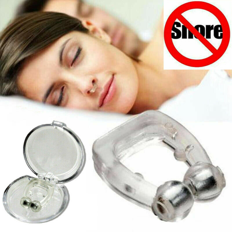 Silicone Magnetic Anti Snore Stop Snoring Nostril Clip Drowsing Relieve ...