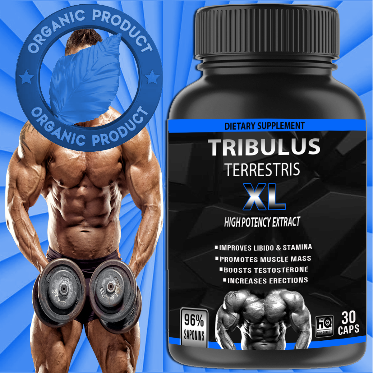 Tribulus Terrestris 7500mg Extract 96 Saponins Body Build Testosteron Booster Icommerce On Web 1008