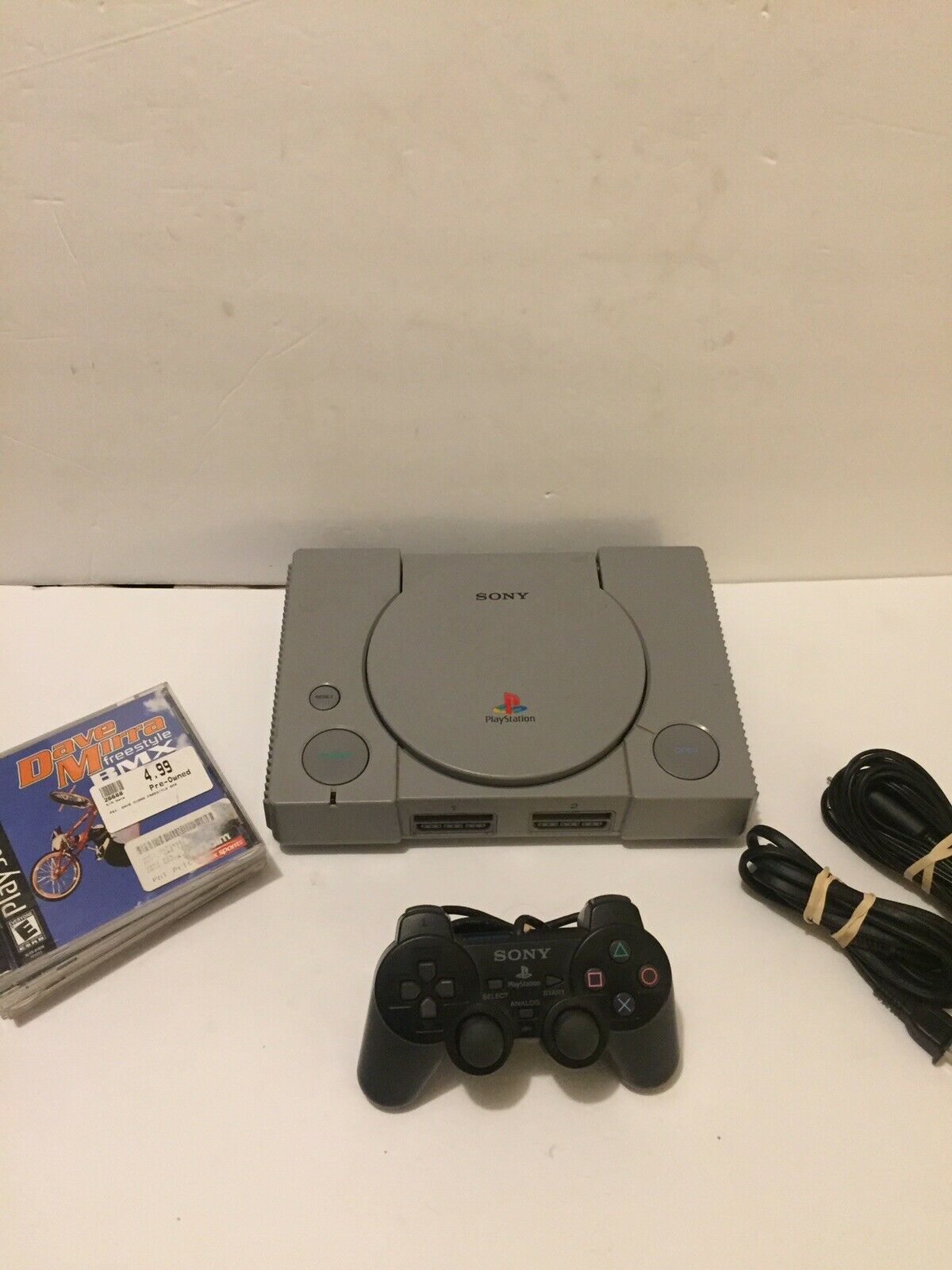 Sony PS1 PlayStation One Video Sport Console Bundle 4 Video games ...