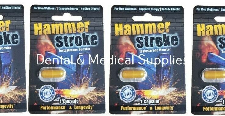 6 PILLS HAMMER STROKE STRONG BACK REPLACEMENT MALE SEX ENHANCEMENT FREE SHIPPING