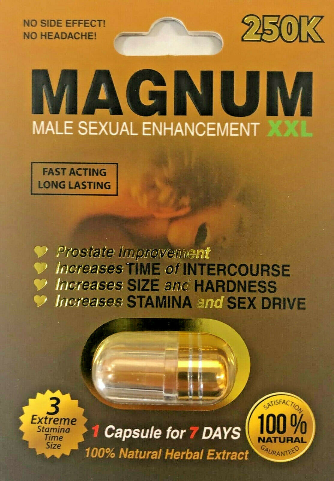 Magnum 250k Gold Male Sexual Performance Enhancement Tablet 5 Capsules Pack Icommerce On Web