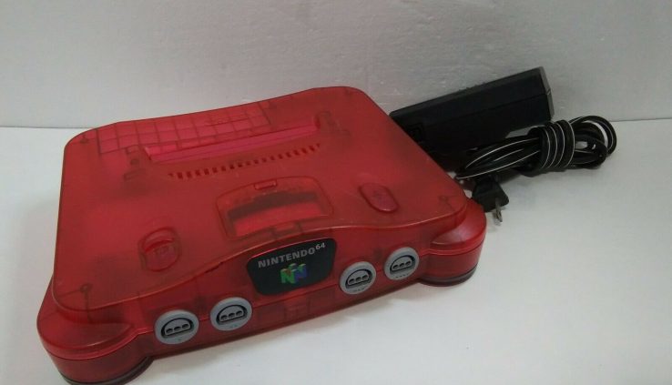 Educated Rare Watermelon Crimson Nintendo 64 N64 Console & Vitality Provide