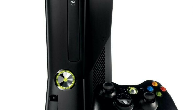 The Xbox 360 Slim System 250gb hard drive One controller and all hook-ups