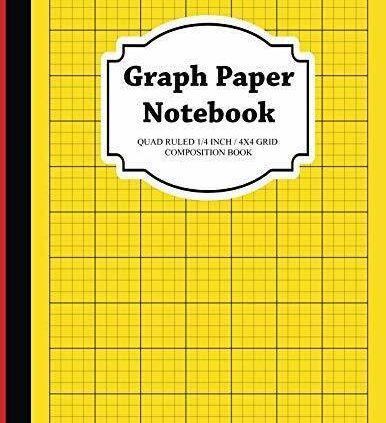 Graph Paper Pocket e book Quad Dominated 1/4 high-tail 4×4 Grid Composition E book Red stripe…